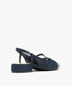 escarpins sling-back avec bout verni femme bleuG822101_4