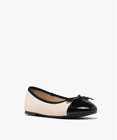 ballerines bicolores avec bout verni femme - valentina baldano beige ballerinesG823101_2