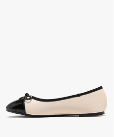 ballerines bicolores avec bout verni femme - valentina baldano beige ballerinesG823101_3
