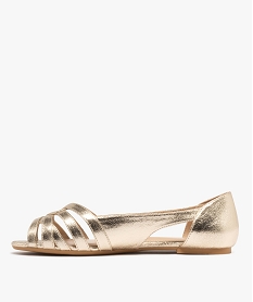 ballerines bout ouvert metallisee femme dore ballerinesG823701_3