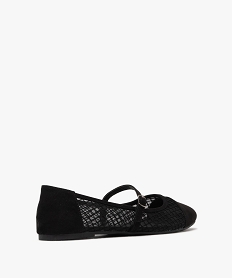 ballerines en voile texture et velours ras a bride femme noir standard ballerinesG823901_4
