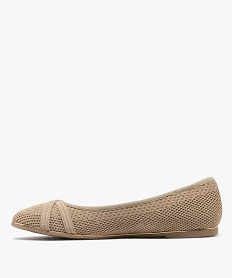 ballerines en tissu texture et paillete femme beige standard ballerinesG824701_3