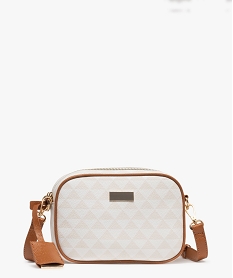 GEMO Sac besace compact à bandoulière amovible femme Beige