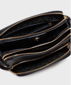 sac en matiere grainee avec deux bandoulieres amovibles femme - lulucastagnette bleu sacs bandouliereG826901_4