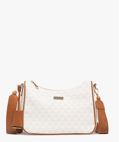 GEMO Sac besace à bandoulière amovible femme Beige
