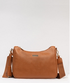 GEMO Sac besace à bandoulière amovible femme marron standard
