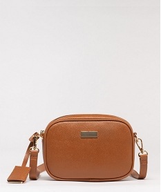 GEMO Sac besace compact à bandoulière amovible femme marron standard