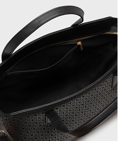 sac cabas aspect tresse et ajoure femme noir standard grands sacs femmeG827401_3