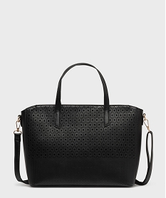 sac cabas aspect tresse et ajoure femme noir standard grands sacs femmeG827401_4