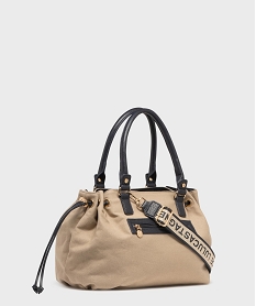 sac en toile avec bandouliere amovible femme - lulucastagnette beigeG827801_2