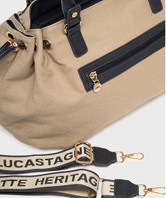 sac en toile avec bandouliere amovible femme - lulucastagnette beigeG827801_4