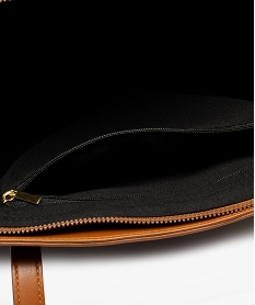 sac cabas bicolore avec motifs embosses femme noir standard grands sacs femmeG828001_3