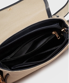 sac besace en toile avec 2 bandouliere amovibles femme - lulucastagnette beige sacs bandouliereG828101_4