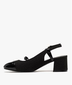 escarpins sling-back en textile paillete et vernis femme noir standardG828501_3