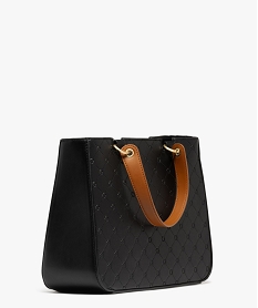 sac rigide porte main avec bandouliere amovible femme noir standard sacs a mainG828801_2