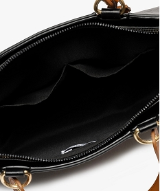 sac rigide porte main avec bandouliere amovible femme noir standard sacs a mainG828801_3