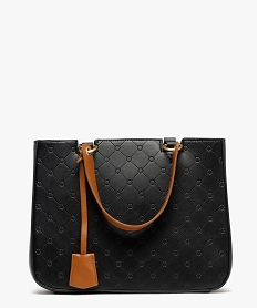 sac rigide porte main avec bandouliere amovible femme noir standard sacs a mainG828801_4
