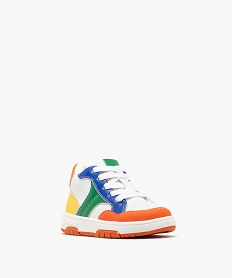 baskets montantes a zipper tres colorees bebe garcon blanc baskets et tennisG829901_2
