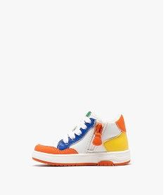 baskets montantes a zipper tres colorees bebe garcon blanc baskets et tennisG829901_3