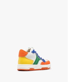 baskets montantes a zipper tres colorees bebe garcon blanc baskets et tennisG829901_4
