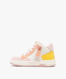 baskets montantes multimatieres a zip bebe fille blanc baskets et tennisG838101_3