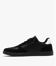 baskets basses multimatieres et bicolores homme noir vifG839201_3