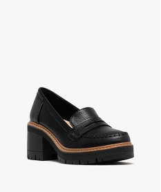 mocassins femme avec epaisse semelle crantee - 5 miles noir standardG839701_2