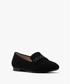 mocassins legers en suedine femme noir standard mocassinsG839901_2
