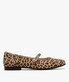 GEMO Ballerines léopard avec bride à boucle femme Beige