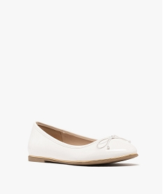 ballerines vernies avec petit noeud femme - valentina baldano blanc vif ballerinesG840701_2