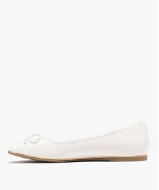 ballerines vernies avec petit noeud femme - valentina baldano blanc vif ballerinesG840701_3