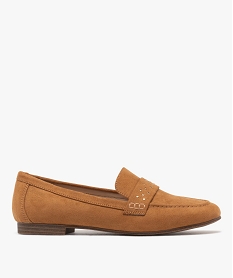 GEMO Mocassins légers en suédine femme Brun