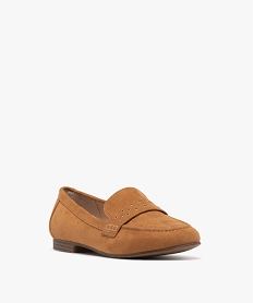 mocassins legers en suedine femme brun mocassinsG841301_2