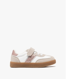 GEMO Baskets basses multimatières à paillettes fille - Camps United blanc standard