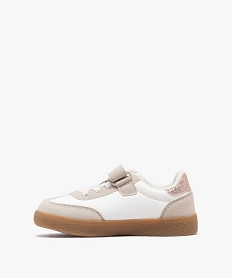 baskets basses multimatieres a paillettes fille - camps united blanc standard basketsG841501_3