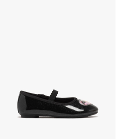 GEMO Ballerines vernies pailletées avec décor fantaisie fille noir standard