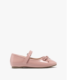 GEMO Ballerines vernies à bride scratch fille rose standard