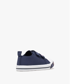 baskets basses en toile a scratch fille bleu basketsG842701_4