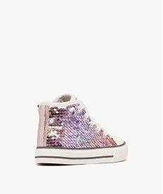 baskets montantes en sequins reversibles brillants fille rose basketsG844101_4