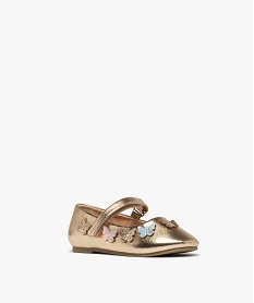 ballerines metallisees avec papillons en relief fille - lovely wings doreG844501_2