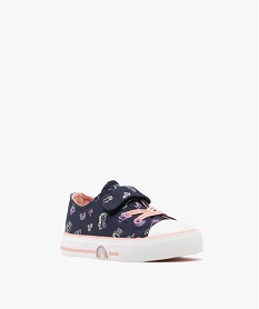 baskets en toile imprimee avec embout gomme fille bleu basketsG845801_2