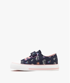 baskets en toile imprimee avec embout gomme fille bleu basketsG845801_3