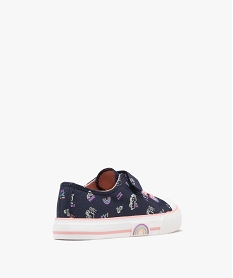 baskets en toile imprimee avec embout gomme fille bleu basketsG845801_4