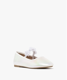 ballerines irisees avec fleurs en tissu fille blanc standardG847001_2