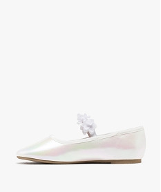 ballerines irisees avec fleurs en tissu fille blanc standardG847001_3