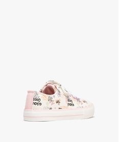 baskets en toile imprimee a lacets elastiques et a scratch fille blanc basketsG847801_4