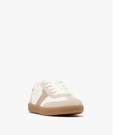 baskets basses multimatieres a paillettes fille blanc standard basketsG848601_2