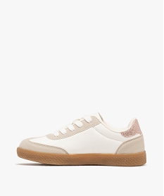 baskets basses multimatieres a paillettes fille blanc standard basketsG848601_3