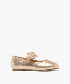 GEMO Ballerines à bride élastique avec nœud décoratif fille dore