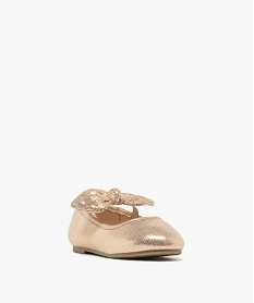 ballerines a bride elastique avec nœud decoratif fille doreG850001_2